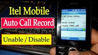 Auto Call Record On/Off Itel Mobile || How to Setting Auto Call || Button Mobile Auto Call Record