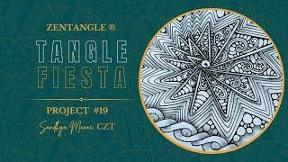 Tangles CARACOLE, FESCUE, and BRASA-MILLI Tangle Fiesta #19