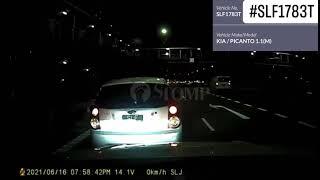 16jun2021 pie #SLF1783T  kia picanto come to a stop without any warning on the expressway exit