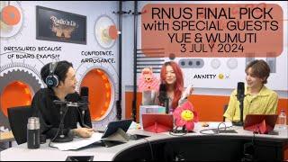 Radio'n Us Final PICK [3 July 24], with SPECIAL GUESTS YUE (라필루스) & WUMUTI (워터파이어))