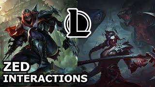 Zed Interactions with Other Champions | ZED KILLED HIS MASTER? | League of Legends Quotes