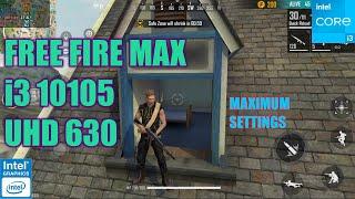 Free Fire Max on i3 10105 + UHD 630 (Maximum Settings)