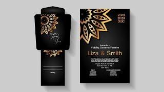 CorelDraw Tutorial | Make Luxury Wedding card + Envelope design | Urdu + Hindi | by @AnasGraphics