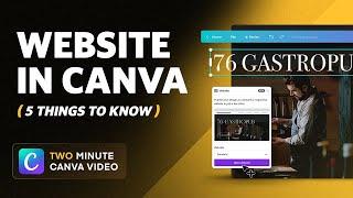 CREATE a WEBSITE in Canva (See These 5 MUST KNOW Tips)