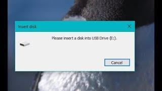 How to fix with USB Flash Drive insert disk