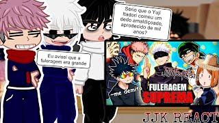 JJK KAISEN REACT A "JUJUTSU KAISEN E A FULERAGEM SUPREMA" TRANCANDO A FACUL/JJK REACT•GACHA CLUB