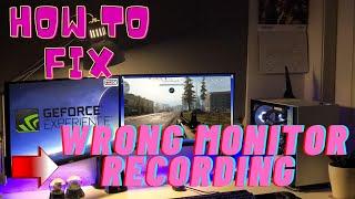 HOW TO FIX WRONG MONITOR RECORDING WITH GeFORCE EXPERIENCE! (2022)