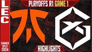 FNC vs GX Highlights Game 1 | LEC Playoffs Upper Round 1 Summer 2024 | Fnatic vs GiantX G1