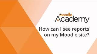 How can I see reports on my Moodle site?