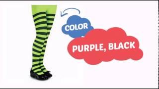 Leg Avenue Child's Striped Tights - Medium (4-6) - ClownAntics.com