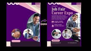 How to Create A Job Fair Flyer Design | CorelDRAW Tutorial | Flyer Template Design For Beginners