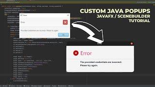 JavaFX/SceneBuilder Custom Popup Alert Tutorial