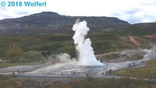 Iceland Strokkur Geysir erupting