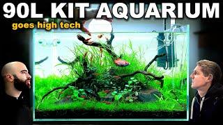 90L Affordable Kit to High Tech Aquarium (PRO AQUASCAPE TUTORIAL)