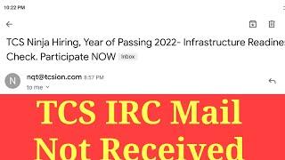 TCS IRC Mail not Received TCS Ninja & TCS NQT | step by step test process questions error #shorts