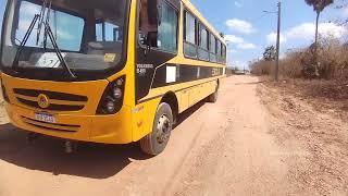 Dirigindo ônibus escolar volksbus! rota rural a bordo do caio Foz! driving school bus