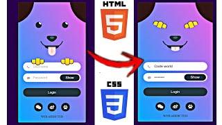 Login From Animation program using HTML and CSS  || #html  #css  #javascript