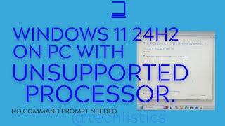 The Processor isn't Supported for this Version of Windows Solved Successfully.