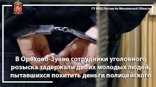 В Орехово-Зуево сотрудники полиции задержали двоих молодых людей, пытавшихся похитить деньги
