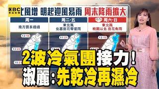 明晚冷氣團南下「先乾冷再濕冷」！ 王淑麗：冬至降雨擴大 @newsebc