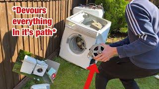 Hotpoint First Edition FEW12 || It chose violence! Washing machine destruction (With best mate)