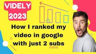 Videly review 2023 and Demo -Standard. PRO and Agency| Powerful YouTube Video ranking software 