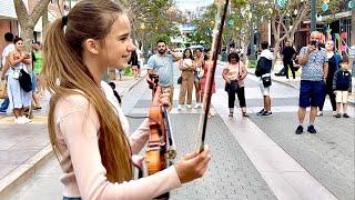 INCREDIBLE PEOPLES' REACTION | PINK - Just Give Me A Reason | Violin Cover - Karolina Protsenko