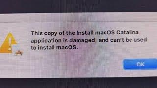 Fix this copy of the install macOS applications is damaged, can't be used to install mac Os