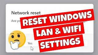 How To RESET All Windows 11 Network & WiFi Settings & Drivers To Factory Settings