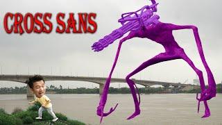 CROSS SANS Thử Thách Quỷ Đầu 8 Nòng Ngoài Đời Thật | Challenge Siren Head In Real Life | Tân Paris