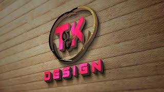 3d wood wall logo mockup on your smartphone, photopea tutorial