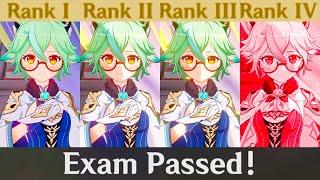 ALL SUCROSE EXAM RANK I , II , III & IV Genshin Impact | Sucrose Alchemy Exam Potion Advanced Expert