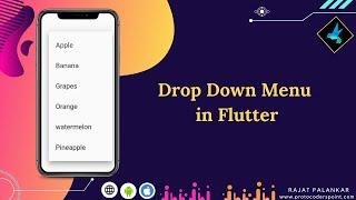 Flutter Drop Down menu Example - Drop Down In Flutter