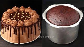 കുക്കറിൽ പെർഫെക്റ്റ് ചോക്കലേറ്റ് കേക്ക്/ chocolate cake in pressure cooker/ chocolate birthday cake