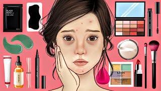 ASMR [Full vers.] Makeover for Dull and Tired Skin | Night out Party Makeup Animation 