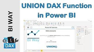 DAX Language - UNION Function in Power BI