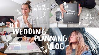 WEDDING PLANNING VLOG PT. 1 (sticky note board, DIY planner, guest list, engagement shoot outfits)