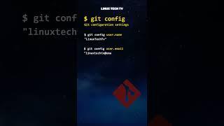 2.  Git tutorial for beginners: git config @LinuxTechTV pro Git