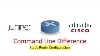 How To Configure Static Route | Juniper Vs Cisco | CLI Difference - Basic