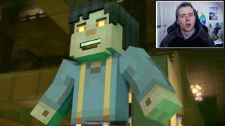 Youtubers react to The ADMIN TURNING INTO JESSE!?!!? Minecraft Story Mode Season 2 Episode 3