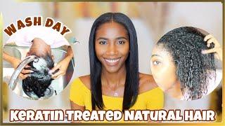 First Wash Day After GK Best Keratin Treatment on Natural Hair - Texture Update | Simply Subrena