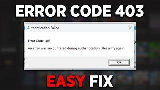 How To Fix Roblox Error Code 403 - Authentication Failed easy fix