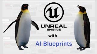 Medhue Penguin with AI in Unreal Engine!!!