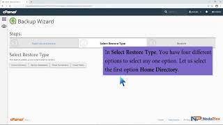 How to restore a backup in cPanel with NodePlex