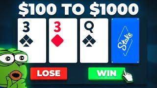 $100 to $1000 CHALLENGE on STAKE ORIGINALS... (SUCCESS)