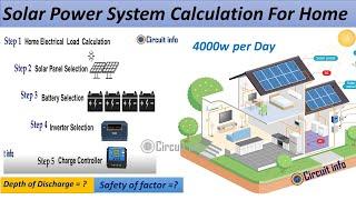 Solar Panel Power Calculation For Home /OFF Grid System / Calculation @CircuitInfo #Solarcalculation