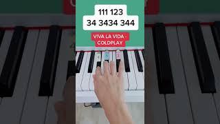 Viva La Vida - Coldplay (Piano Tutorial) #easypianotutorial #pianobeginner #vivalavida #summypiano