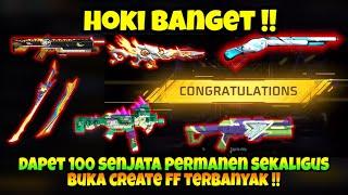 HOKI BANGET DAPET 100 SENJATA PERMANEN !! BUKA 1000 CREATE FF , BUKA 1000 LOOT CREATE FREE FIRE !!