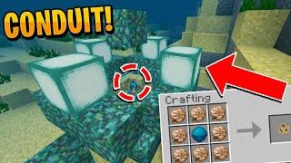 HOW TO USE CONDUITS IN MINECRAFT!! - Aquatic Update Conduit Guide (PE/WIN10/XBOX/PC)