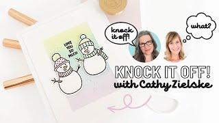 Knock It Off with Cathy Zielske | The Funnest Card Challenge I've Ever Done!